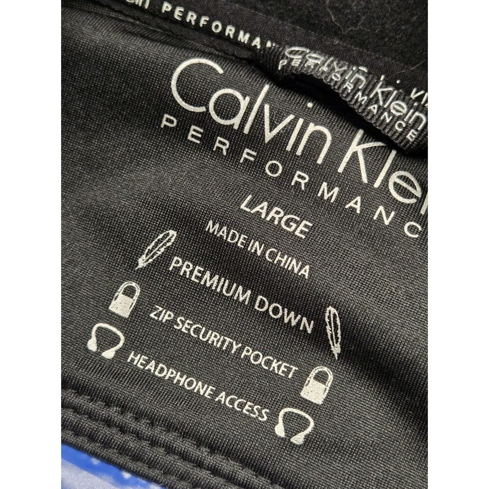 Calvin Klein Womens Blue Metallic Down Puffer Vest Large - Picture 4 of 6